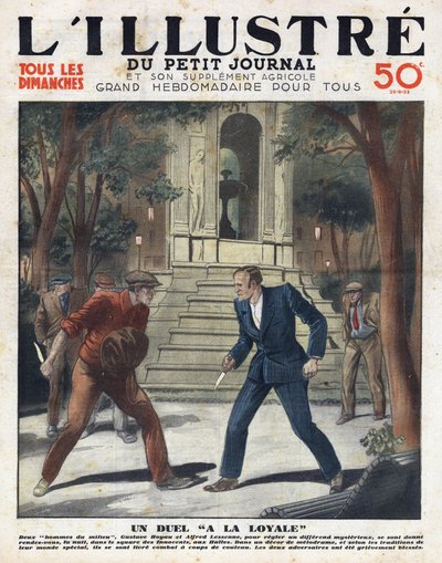 A fair duel: Gustave Hoyau and Alfred Lessene met at night in the square des Innocents aux Halles and fought with a knife by Anonymous Anonymous