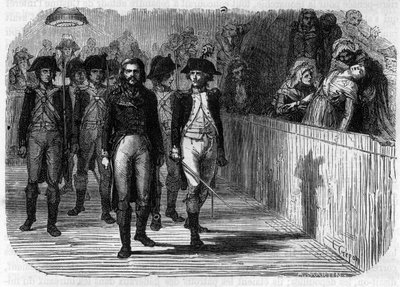 Adam Philippe de Custine (1740-1793) general francais before the revolutionary court in 1793 - Engraving in 