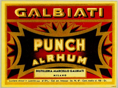 Advertisement for rum punch Marcello Galbiati by Anonymous Anonymous