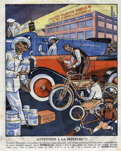 Advertising illustration for paintings Robbialac suitable for all uses by Anonymous Anonymous