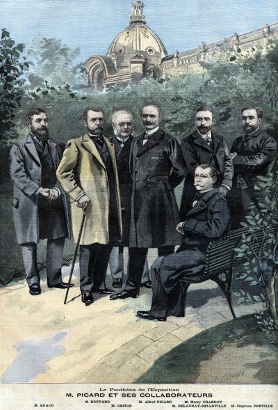 Alfred Picard with Collaborators Delaunay Belleville, Stephane Derville, Bouvard, Grison, and Francois Arago by Anonymous Anonymous