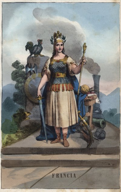 Allegory of France - Engraving from 
