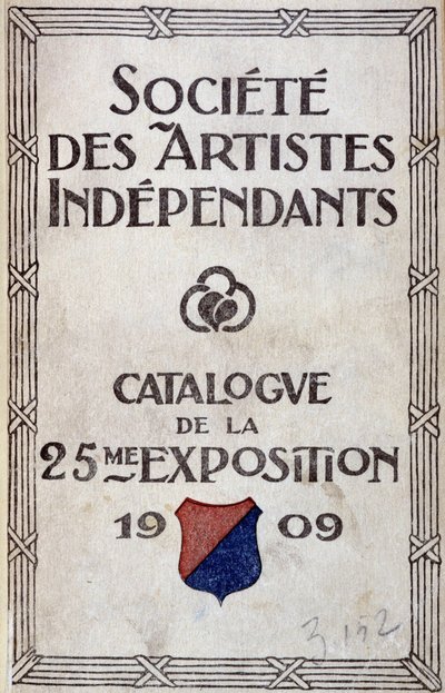 Catalogue Cover of the Exhibition of the Society of Independent Artists by Anonymous Anonymous