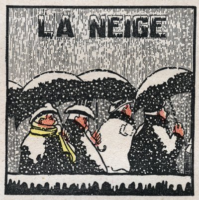 Changes in States: Solidification and Crystallization. Snow is Formed from Fine Water Droplets that Solidify and Crystallize. Anonymous Illustration from 1925. Private Collection by Anonymous Anonymous