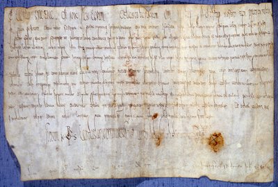 Charter of King Charlemagne (Charles I, Charles the Great or Carolus Magnus) (742-814) exempting the abbey of Saint Germain des Pres from tax on 27/03/779. Paris, National Archives by Anonymous Anonymous