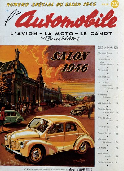 Cover of The automobile published on the occasion of the 1946 auto show. Private collection by Anonymous Anonymous