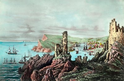 Crimean War: view of Balaklava harbour in Crimea by Anonymous Anonymous