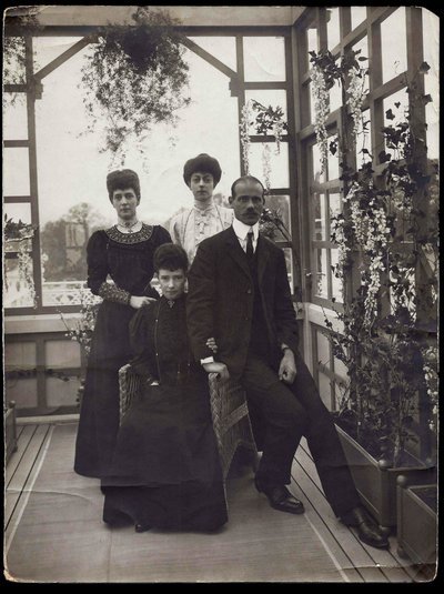 Dagmar of Denmark, Michel Alexandrovitch of Russia, Alexandra of Denmark, and Princess Victoria - Dowager Empress Maria Fyodorovna, Grand Duke Michael Alexandrovich, Queen Alexandra of Great Britain by Anonymous Anonymous