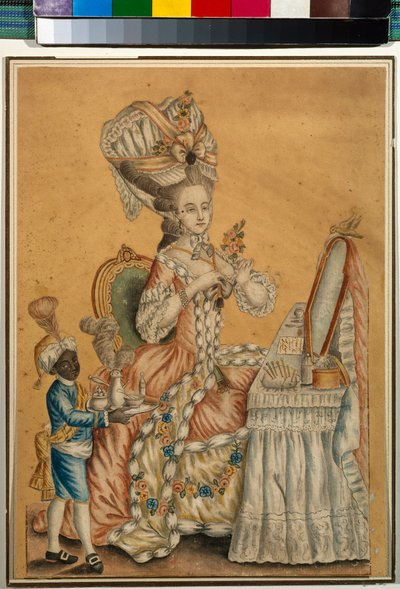 Lady at a Toilette with a Black Boy by Anonymous Anonymous