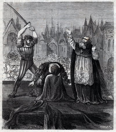 Decapitation of Count Egmont and Hoorn (1568) at Brussels during Spanish tyranny in Netherlands - War of Four Twenty Years (1568-1648): the decapitation of Lamoral, Count of Egmont, Prince of Gavre, Dutch politician by Anonymous Anonymous