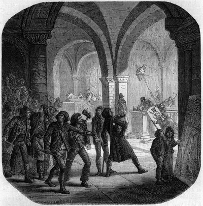 Destruction of the Royal Tombs of the French Monarchy in the Church of Saint-Denis by Anonymous Anonymous