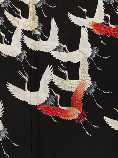Detail of a Kimono with a Myriad of Flying Cranes by Anonymous Anonymous