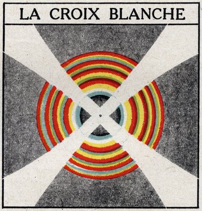 Double refraction: the white cross. Anonymous illustration of 1925. Private collection. by Anonymous Anonymous