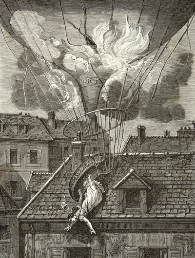 Dramatic Death of Madame Sophie Blanchard, Aeronaut on 6 July 1819 Above the Gardens of Tivoli in Paris by Anonymous Anonymous