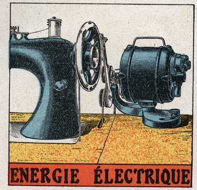 Electric power: electric sewing machine by Anonymous Anonymous