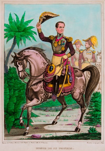 Equestrian Portrait of Antonio Lopez de Santa Anna (1794-1876) President of Mexico by Anonymous Anonymous