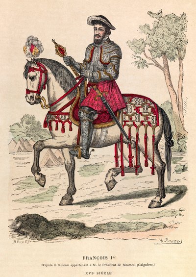 Equestrian portrait of Francis I, King of France (1494 - 1547) by Anonymous Anonymous