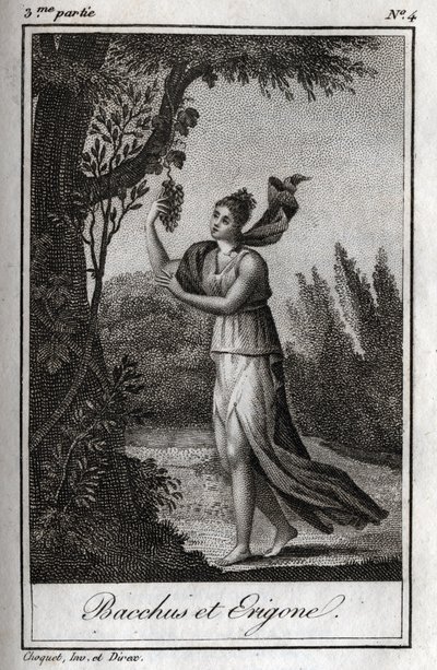 Erigo and Bacchus, Engraving of 1819 in 