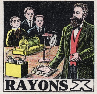 Ether (Material): X-rays Discovered by the German Physicist Wilhelm Conrad Roentgen (1845-1923). Anonymous Illustration from 1925. Private Collection by Anonymous Anonymous