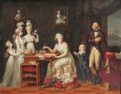 King Ferdinand IV of Naples and Sicily with his family by Anonymous Anonymous