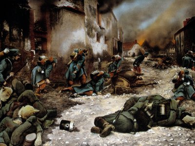 Battle in Chatillon sur Morin in September 1914 by Anonymous Anonymous