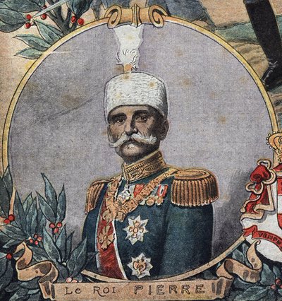 First World War 1914-1918: Portrait of Peter I of Serbia by Anonymous Anonymous