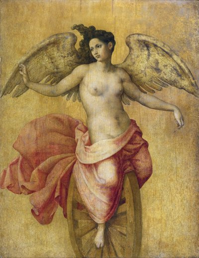 Fortuna on a wheel by Anonymous Anonymous