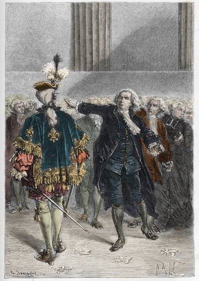 French Revolution - Meeting of the General States on 23/06/1789: Honore Gabriel Riqueti, Count of Mirabeau apostrophant Henri Evrard, Marquis of Dreux Breze - General States in Versaille by Anonymous Anonymous