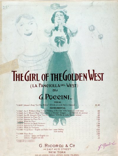 Frontispiece of musical score of 