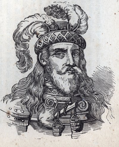 Portrait of Galeazzo II Visconti - engraving by Anonymous Anonymous