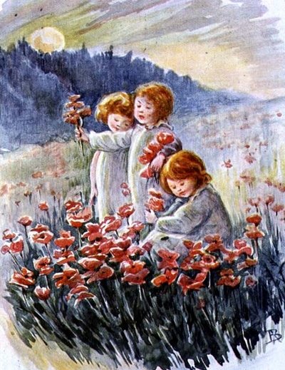 Gathering Poppies by Anonymous Anonymous