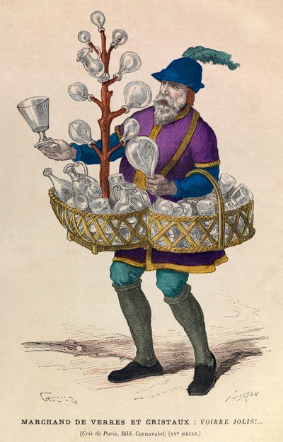 Glass and Crystal Dealer in Paris in the 15th Century by Anonymous Anonymous