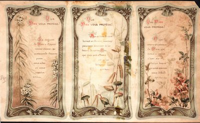 God protect you Prayers. Pious image. Postcard. The beginning of the 20th century. Private Collection by Anonymous Anonymous