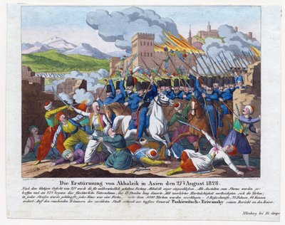 The Storming of the Akhaltsikhe Fortress (Chateau Rabat) on August 27 by Anonymous Anonymous