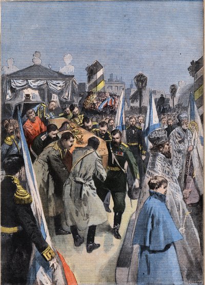 In St. Petersburg in Russia: the funeral of Grand Duke Alexandrovich by Anonymous Anonymous