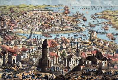 Interior of Sevastopol, Destruction of the Town by the Russians, Their Retreat by Anonymous Anonymous