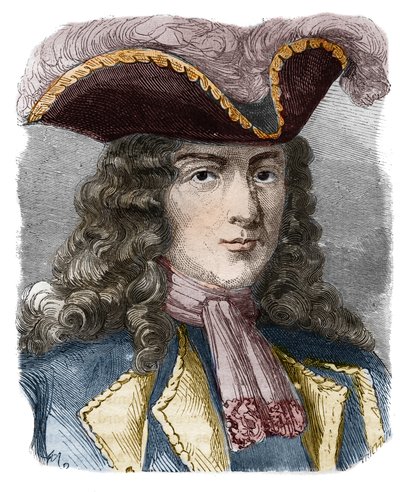 Jean-Bernard Louis de Saint Jean, Baron de Pointis, French admiral and privateer. Engraving of the 19th century. Private collection by Anonymous Anonymous