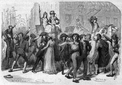 Jean-Lambert Tallian (1767-1820) French revolutionary and journalist, on 23 September 1793, he was sent on a mission to Bordeaux to repress the federalist movements - Engraving in 