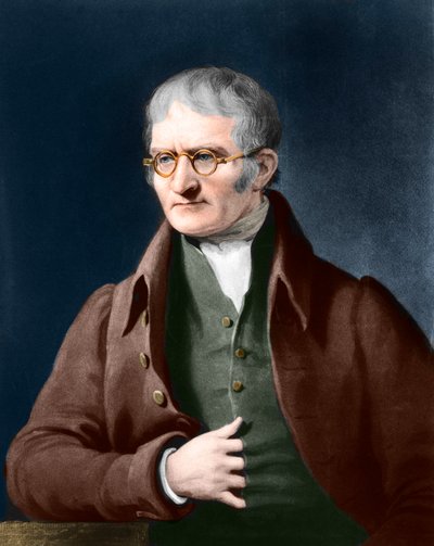 Portrait of John Dalton. Engraving by James Lonsdale (1777-1839) (after) by Anonymous Anonymous