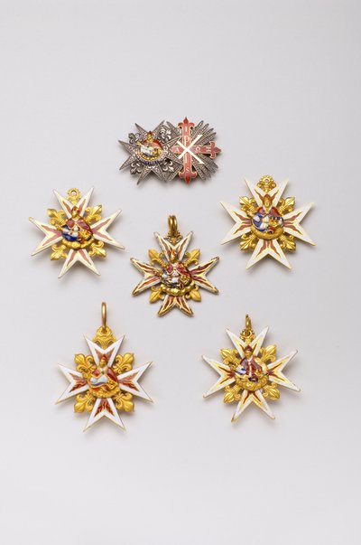 Kingdom of the Two Sicilies - Order of Saint Januarius: Jewel Composed of a Plate of the Order of Saint Januarius and a Plate of the Constantine Order of Saint George by Anonymous Anonymous