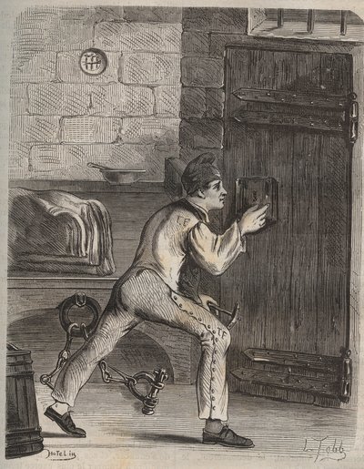 Le forcat Blouet - Engraving in 