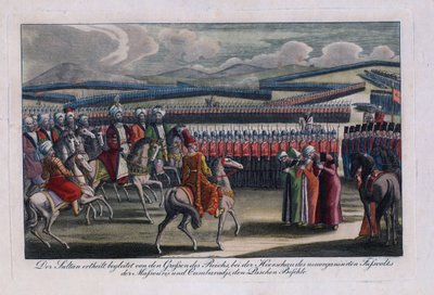 The Ottoman Sultan Selim III (1761-1808) Reviewing His New Infantry by Anonymous Anonymous