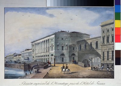 The Hermitage Theater in Saint Petersburg by Anonymous Anonymous