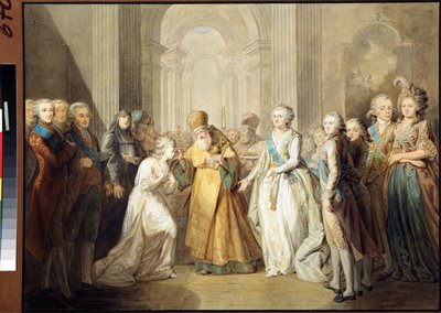 The Engagement of Grand Duke Alexander Pavlovich and Princess Louise Augusta of Baden by Anonymous Anonymous