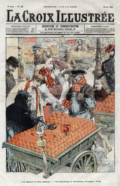 The Orange Merchants (La valence) in Paris in 1905 - cover of 