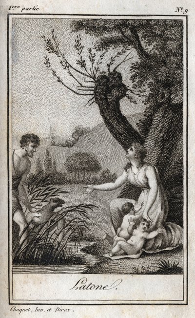 Leto, Letone, Latona. Engraving of 1819 in 