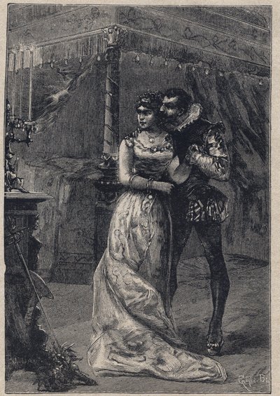 Lucrezia Borgia with her first husband Giovanni Sforza d