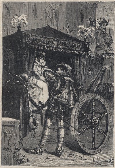 Lucrezia Borgia with her first husband Giovanni Sforza d