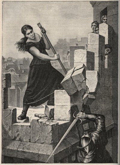 Marguerite Catherine Ponsoye defending Montelimar in May 1570 by Anonymous Anonymous