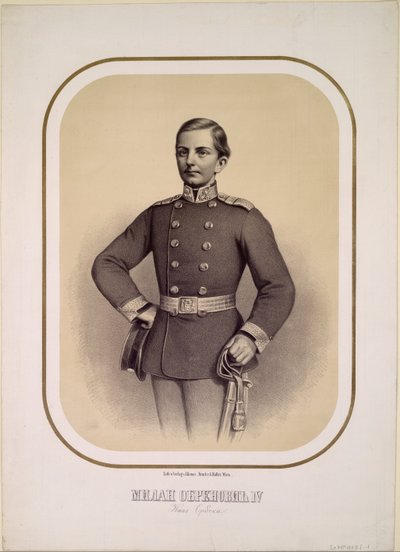 Milan I (1854-1901), King of Serbia - Anonymous - c. 1869 - Lithograph - Private Collection by Anonymous Anonymous